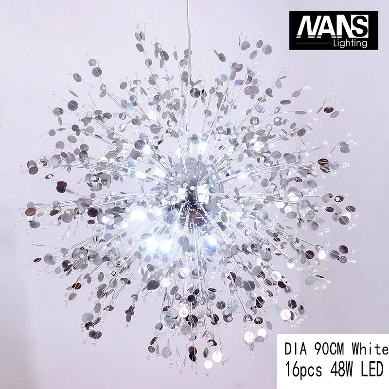DIA 90CM 48w white Современный короткий Хрустальный блеск, подвесной светильник для дома, Подвесная лампа для спальни, гостиной, столовой, G4 светильник, люстра, освещение с 48 ваттами - Цвет абажура: DIA 90CM 48w white