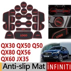 Нескользящий Резиновый коврик для затвора для Infiniti Q50, QX30, QX50, QX56, QX80, JX35, QX60, аксессуары, наклейки 2010, 20012, 2015, 2016, 2018