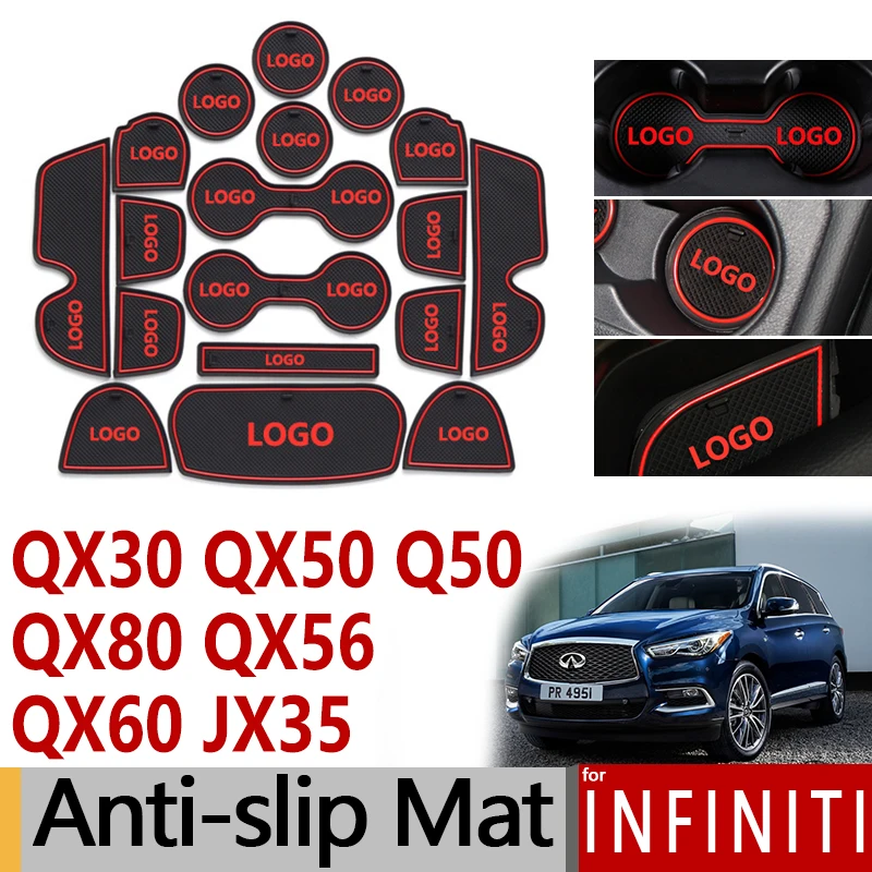 Нескользящий Резиновый коврик для кружки с прорезями Infiniti Q50 QX30 QX50 QX56 QX80 JX35 QX60