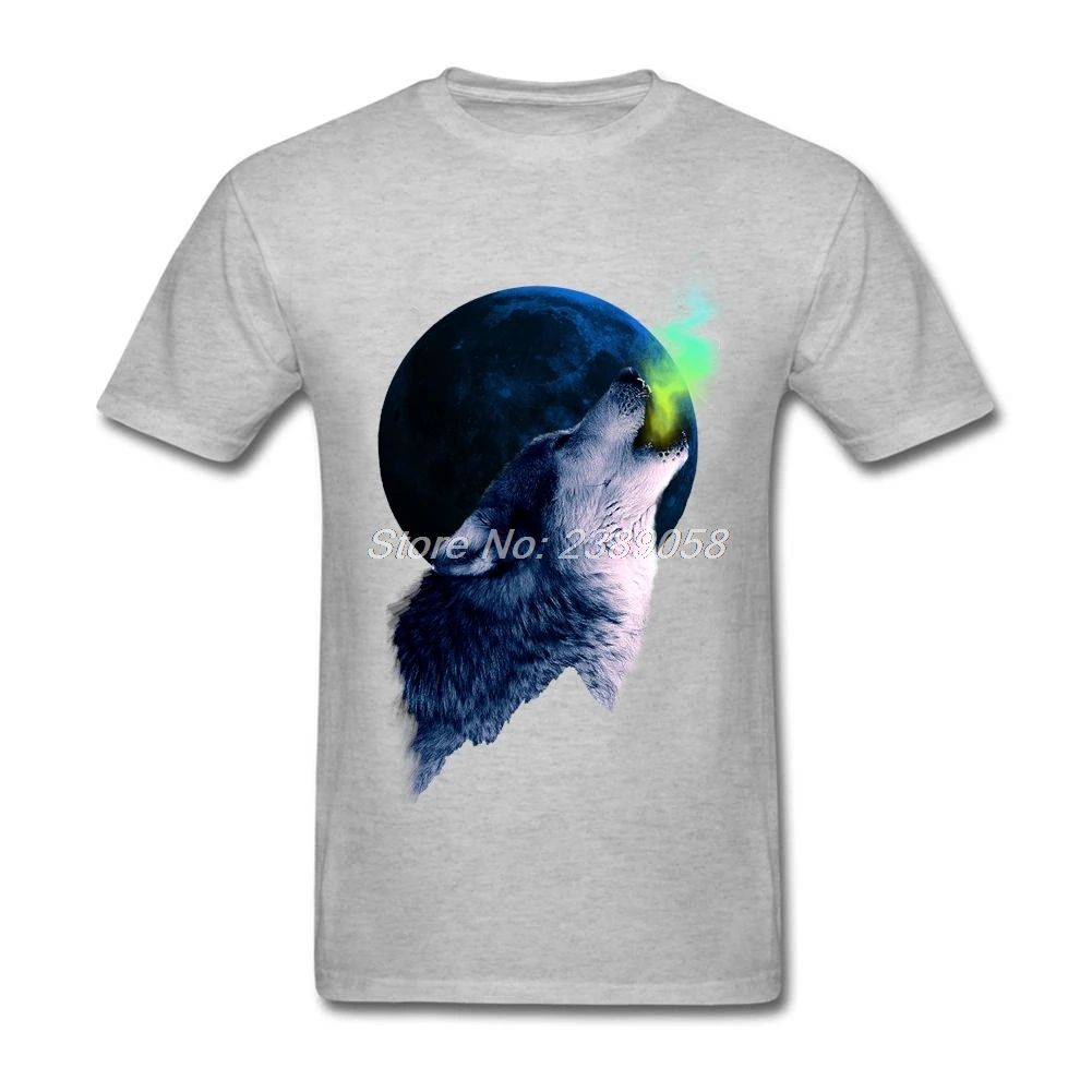Мужская футболка с коротким рукавом в стиле ретро 3D принтом волка роскошная Camisetas