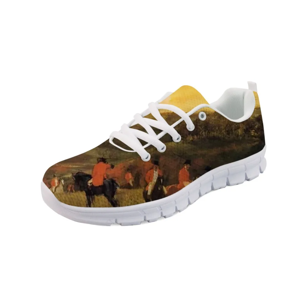 

Men Flat Shoes Spring/Autumn Oil Painting White Bottom Comfortable Breathable Sneakers Edgar Degas Free Drop Shipping Wholesale