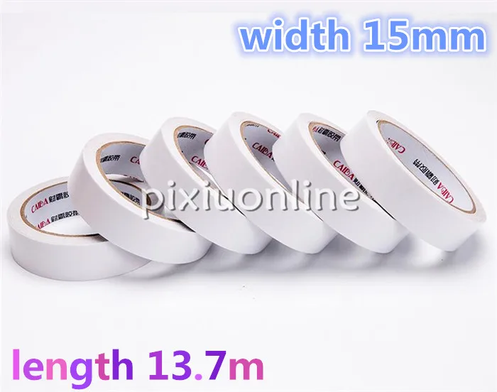 

1pc DS190 White Double Sides Tape Width 15mm Lengthen Double Faced Adhesive Sticky Tape Sell at a Loss Free Shipping Russia