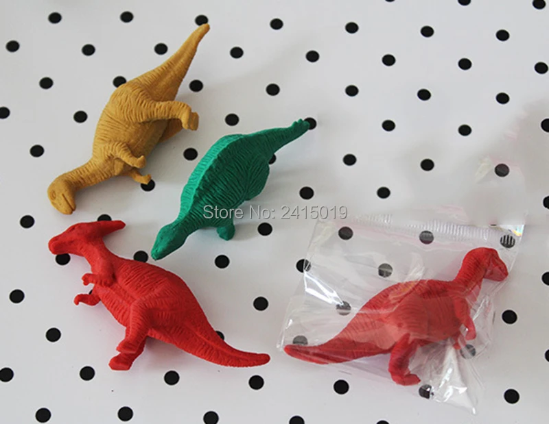 Free ship 12pc large cheap Dinosaur Erasers Toys party favors gifts loot bag pinata fillers prizes give away