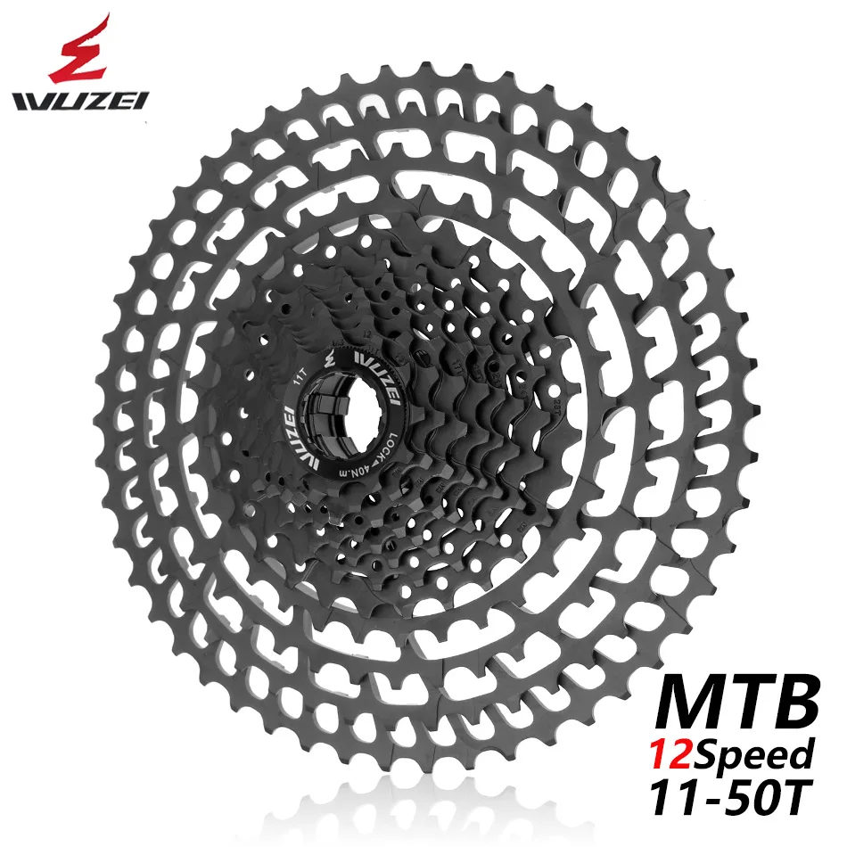 WUZEI MTB 12 Скоростей Freewheel 11-50T pinions 403g кассета Сверхлегкий ЧПУ колесо mmount запчасти для велосипеда