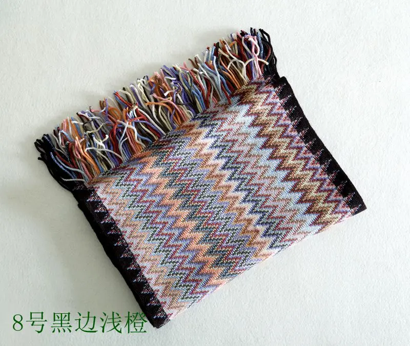 Итальянский модный стиль 2018 зима новый бренд муар кисточка полосатый длинный 190