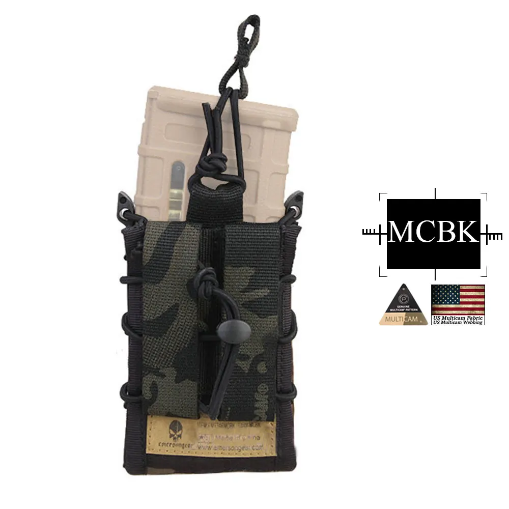 Emersongear 5,56 двойной подсумок для винтовки M4/M14/AK/G3 пистолет M92/1911/HK45 Мультикам страйкбол Molle подсумок держатель