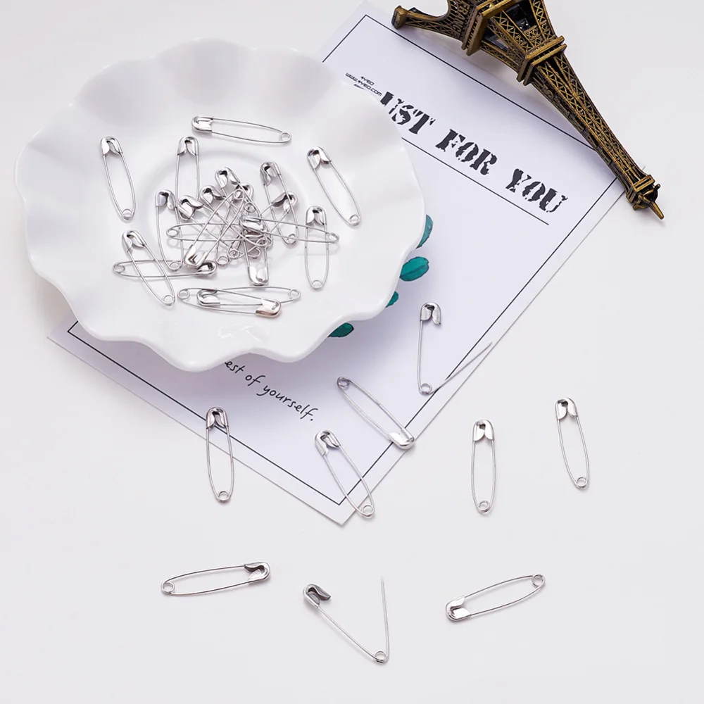 1000 шт. Платиновые железные булавки для ювелирных изделий диаметр 28 х6 мм|safety pins|iron