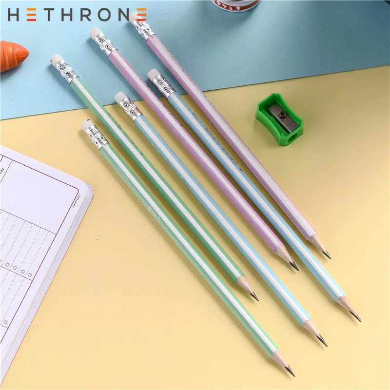 Hethrone, 12 шт., простые деревянные карандаши для школьников, карандаш для письма и рисования, набор, цветные карандаши, эскизы, графитовые лапы, школьные принадлежности