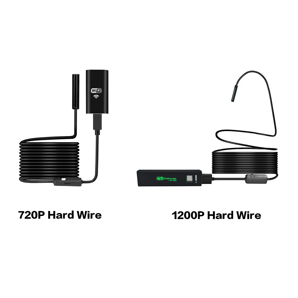 HD Wifi Endoscope Camera Mini Waterproof Hard Cable Inspection 8mm USB Borescope IOS For Iphone | Инструменты