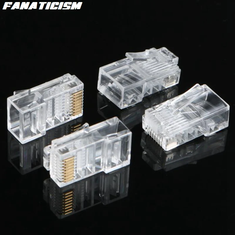 Preise 10000 Stücke Hohe Qualität RJ45 Netzwerk 8P8C Modulare Stecker Cat6 CAT6e Stecker Adapter Für Cat6 Cat6e Ethernet Lan Kabel Stecker