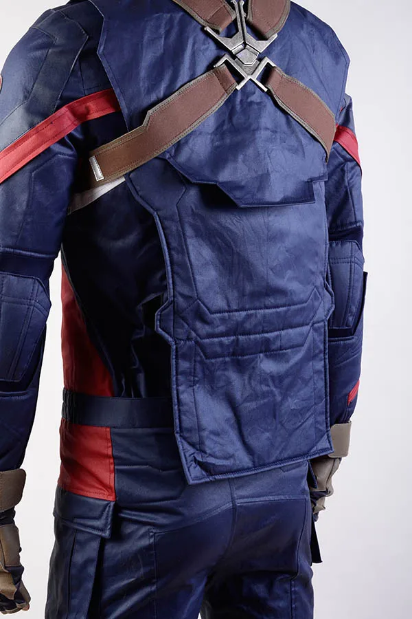 Marvel Мстители Капитан Америка Civil War Косплей Костюм взрослых мужчин Steve Rogers Косплей Карнавальный костюм на Хэллоуин