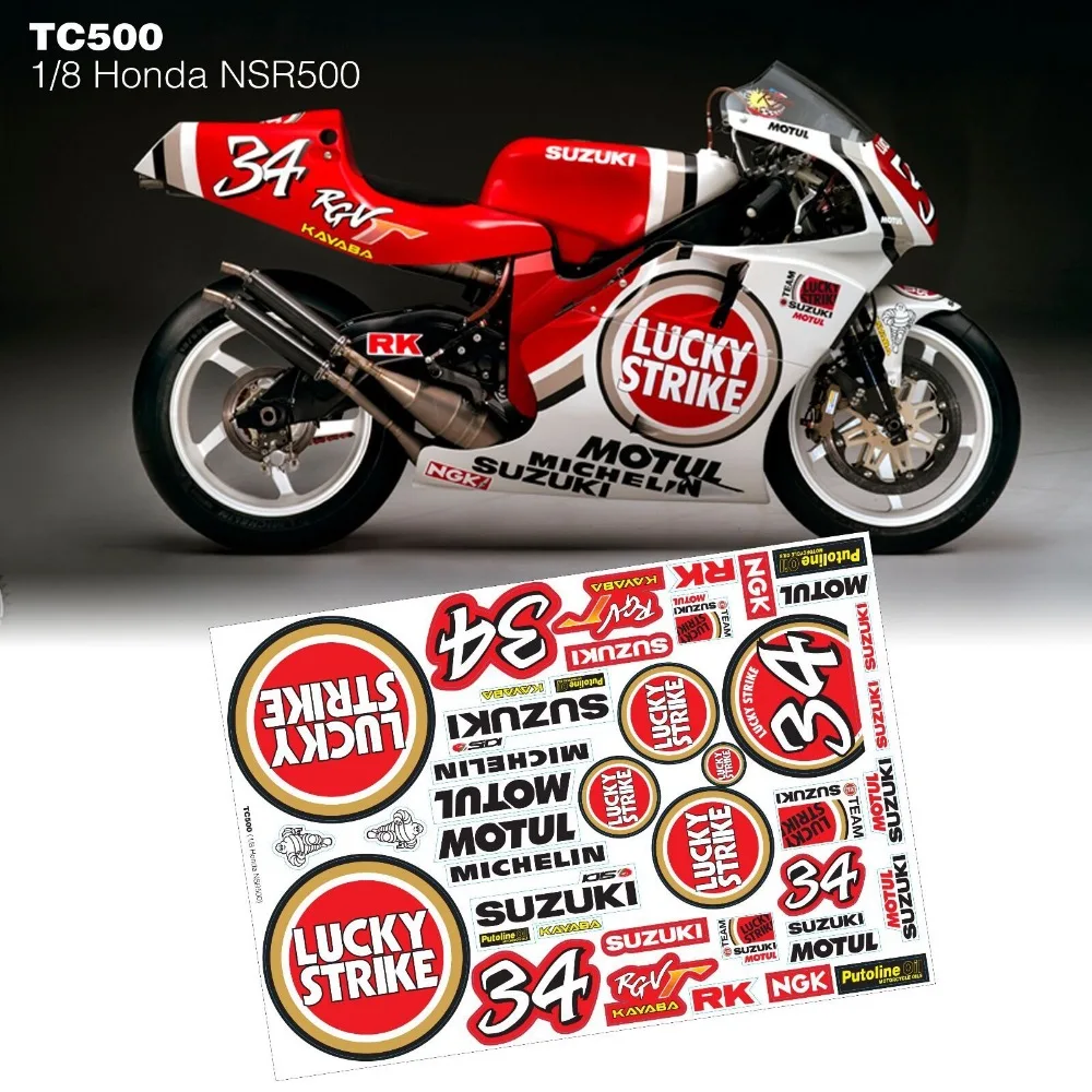 Kyosho 1/8 NSR500 мотоцикл полный корпус и наклейка|Детали аксессуары| |
