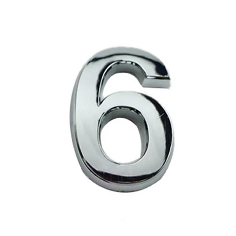 Распродажа, 5 см, 3D цифры, 0-9, наклейка, табличка, знак, для отеля, серебристая, на дверь, номерная табличка, современный, покрытый, домашний декор, 8A1253