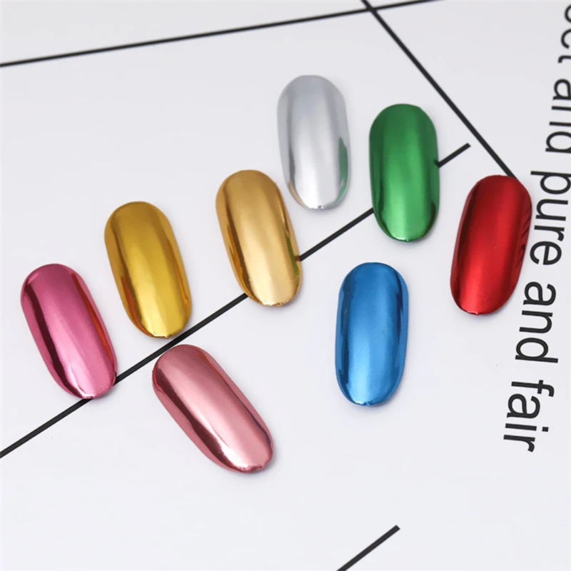 Ladymisty металлический зеркальный блеск для ногтей хромированная Порошковая