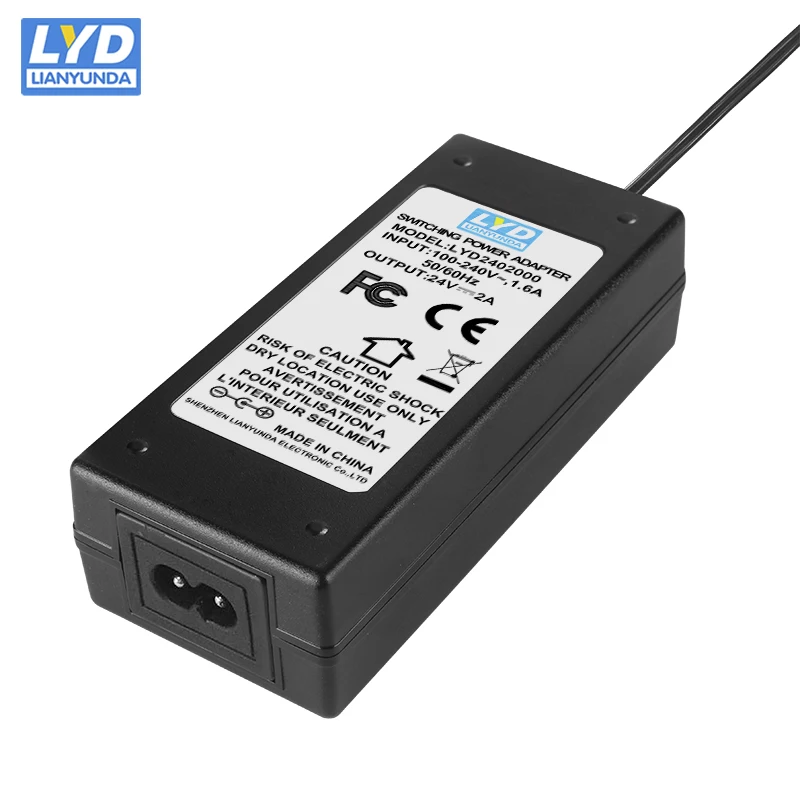 US 24 V/2A 5 5mm * 2 1mm AC-DC адаптер питания для электрического оборудования переключающий