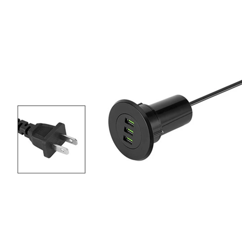 Настольное зарядное устройство Bakeey 3 USB 5 в 1 а с отверстиями европейской вилкой