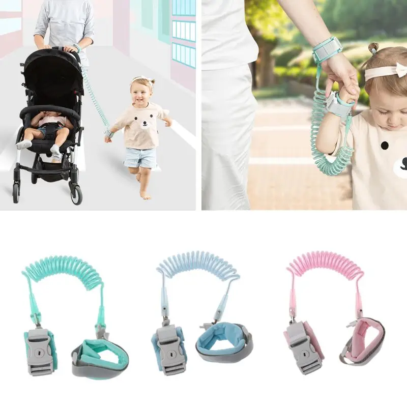 Baby Walker Safety Belt Anti Lost Wrist Link Add Key Lock Toddler Leash Wristband Walking Strap Double tape | Мать и ребенок - Фото №1