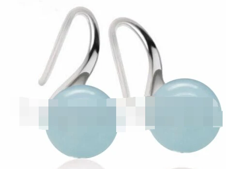 

ry00611 NATURAL LIGHT BLUE SILVER EARRINGS NEW