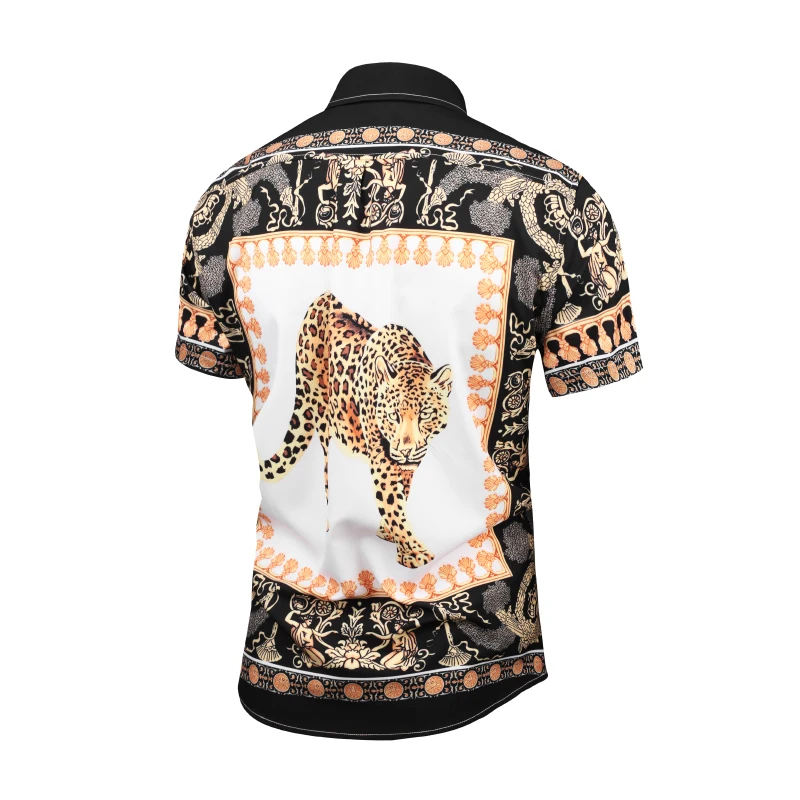 Истинный ревеллер 3D Тигр короткий рукав рубашки мужские королевская кофточка с