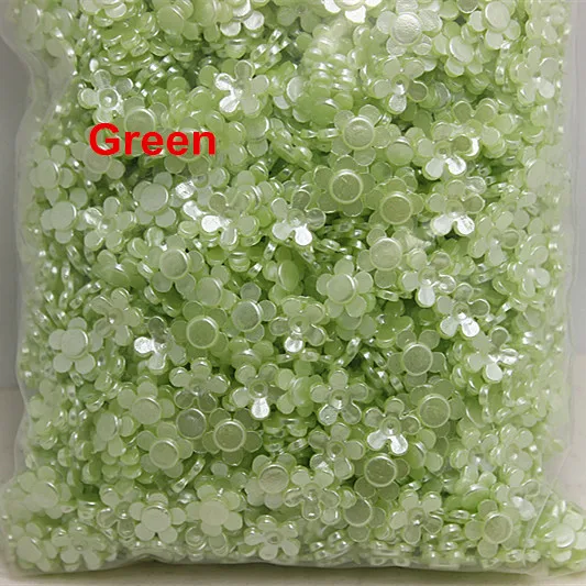 2000 шт./лот 8 мм flatback ABS смолы цветы жемчуга для diy скрапбукинга VA13 | Дом и сад