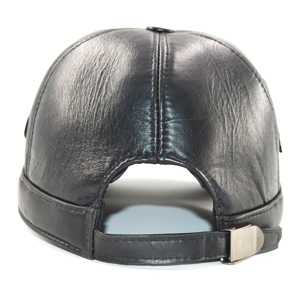 Мужская бейсболка из натуральной кожи осенне зимняя овечьей 2020|Мужские