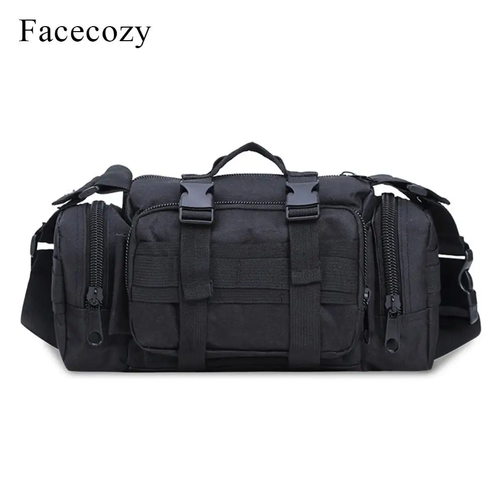 Black Onecozy унисекс тактическая Дорожная сумка на плечо для камеры поясные сумки сумка 3 в 1 многофункциональные уличные спортивные рюкзаки рюкзак - Цвет: Black