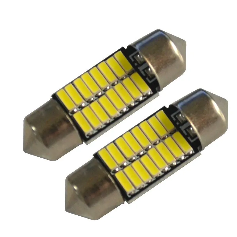 10 шт. C5W Led 4014 16 SMD 12 В Внутреннее освещение 31 мм 36 39 41 Гирлянда Купольные лампы Свет