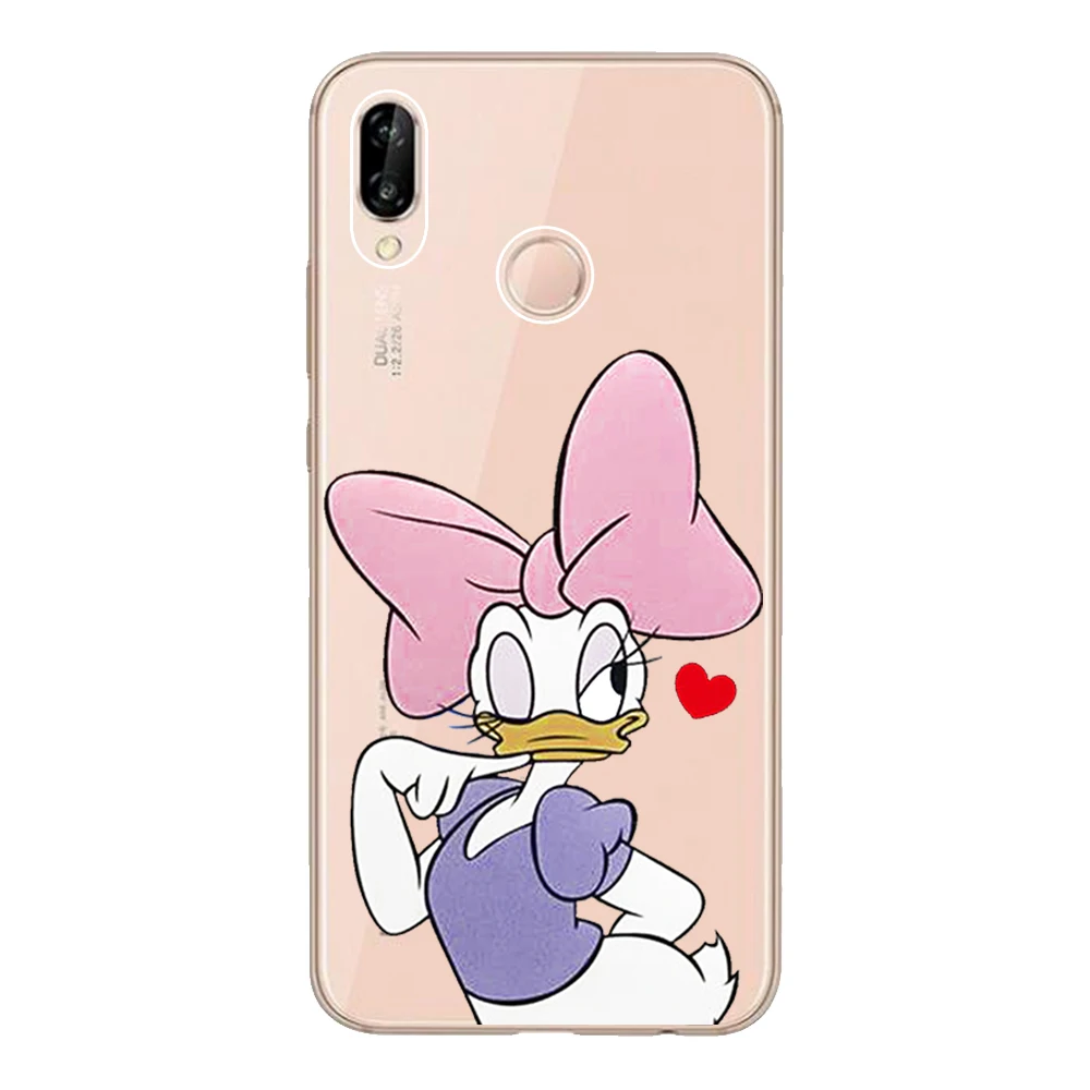 Мягкие чехлы из ТПУ для Huawei P8 P9 Lite 2017 P10 Plus P20 Pro силиконовый чехол с Микки и Минни