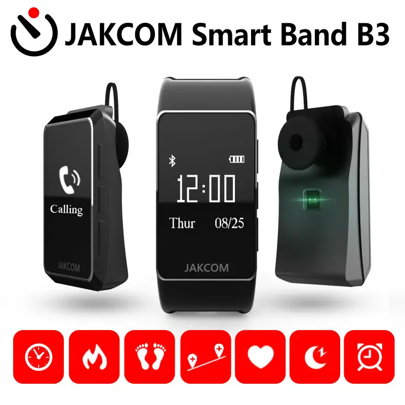 Jakcom умный Браслет B3 Bluetooth наушники беспроводные вызовы пульсометр смарт фитнес