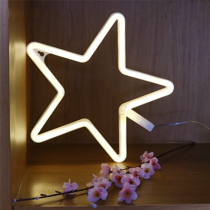 FENGLAIYI Star/Фламинго/Кактус/Рождественская елка/губы неоновые светодиодный ночной Светильник фестиваль вечерние подкладке детска лампы светодиодные, неоновые светильники