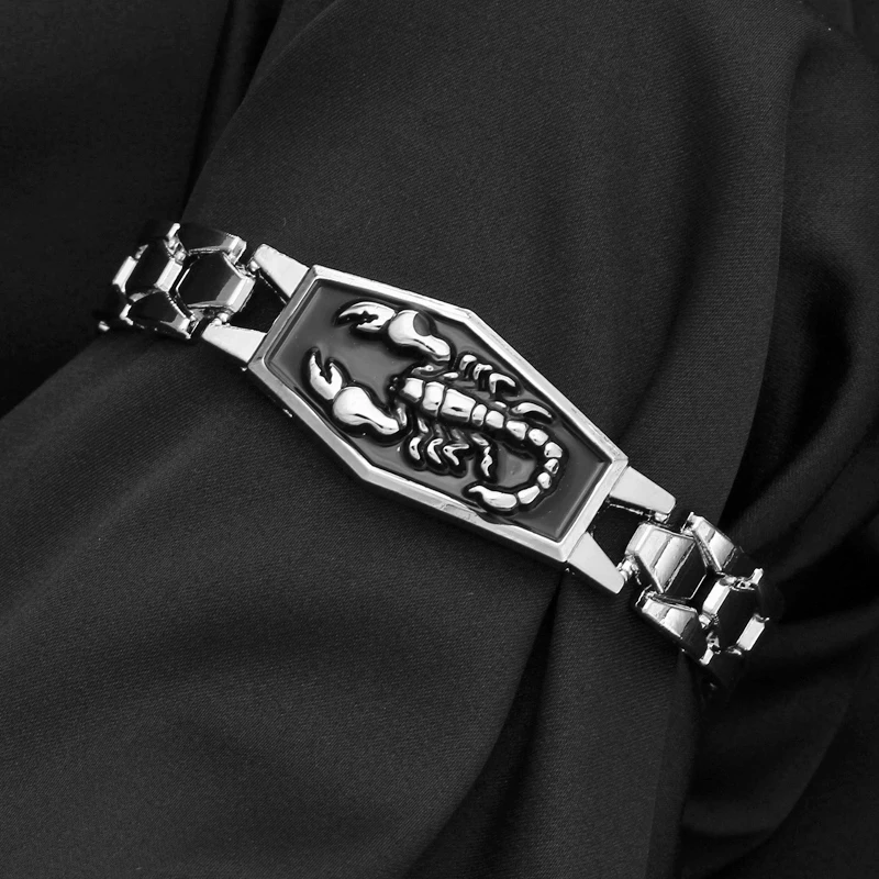 Женский и мужской браслет MINHIN из нержавеющей стали серебряного цвета панк дашьян