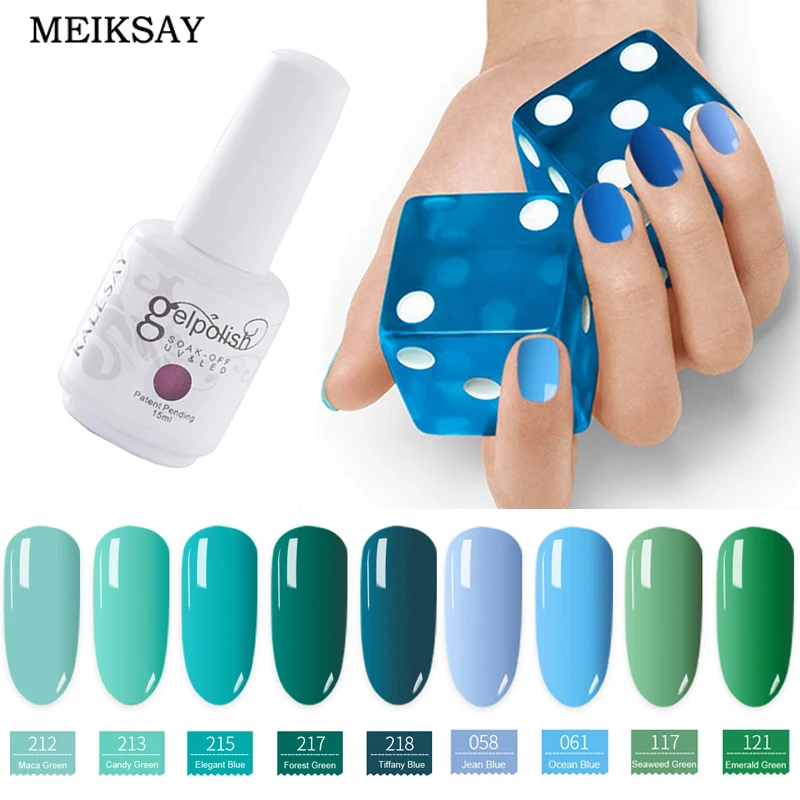 MEIKSAY 15 мл чистая Цвета гель Лаки Semi перманентность UV лампа длительного действия