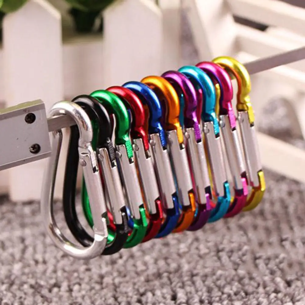

20PCS Aluminum Carabiner Key Chain Clip Outdoor Camping Keyring Snap Hook Water Bottle Buckle Travel Kit Climbing Accessorie