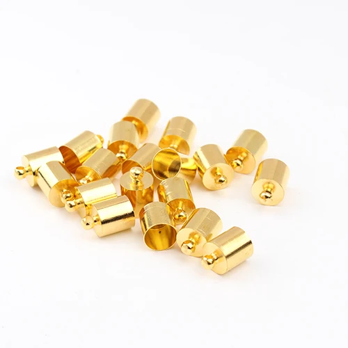 100 шт./лот Золотые/античные бронзовые цветные концевые колпачки ожерелье браслет