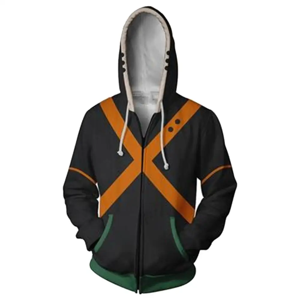 Толстовка с капюшоном моя геройская Академия для косплея Izuku Midoriya Boku no Hero Bakugou Katsuki