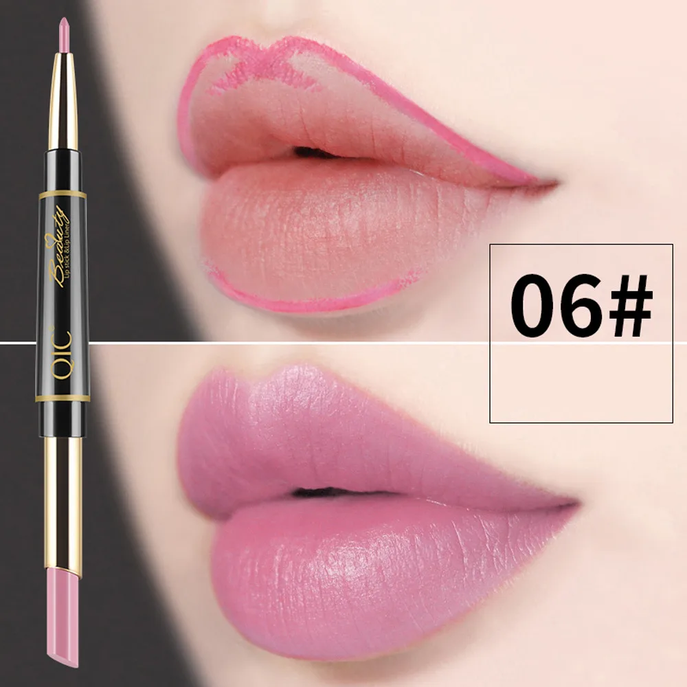 14 Color New Fashion Matte Lipstick Sexy Double-end Lasting Lipliner Waterproof Lip Liner Stick Pencil Make Up Beauty Cosmetic |