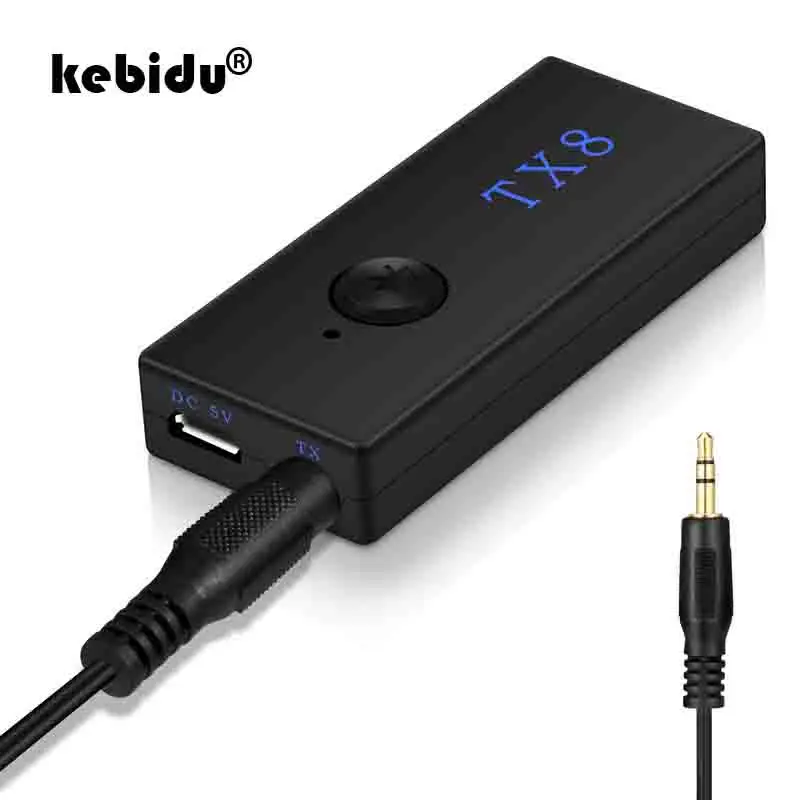 Kebidu TX8 беспроводной Bluetooth 3 0 адаптер передатчика EDR 5 мм аудио приемник для ТВ