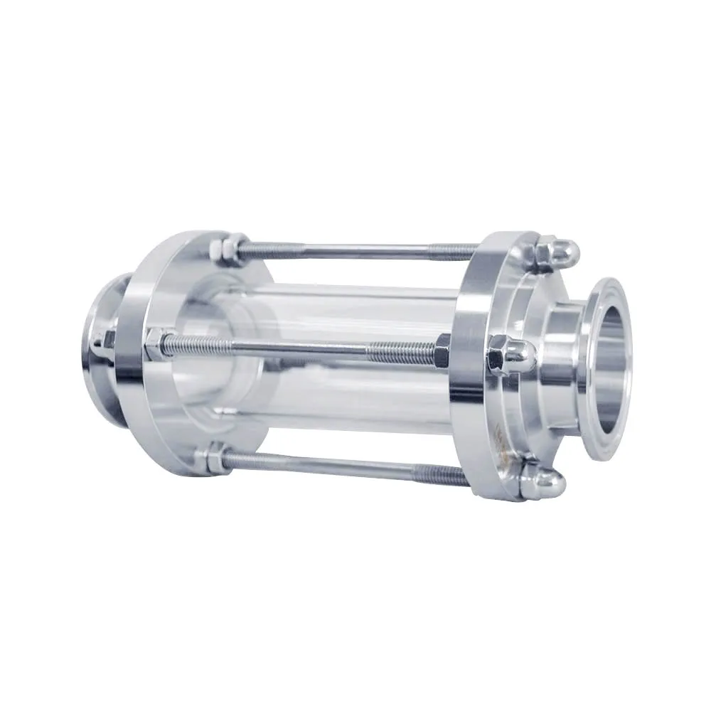 Clear Stock MEGAIRON OD 25MM 1&quot Tri Clamp Type Flow Sight Glass Diopter For Homebrew Diary Product Stainless Steel SS316 |