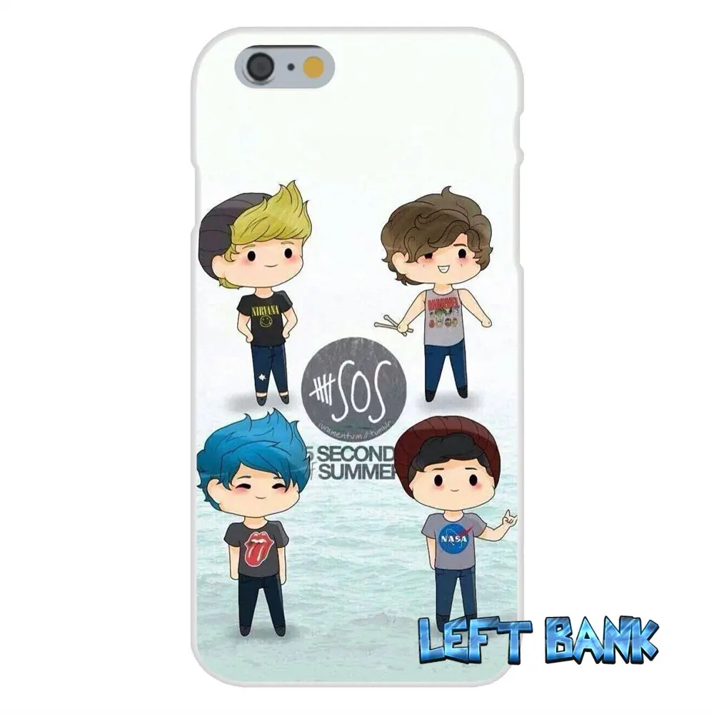 5SOS 5 секунд лета логотип мягкий Силиконовый ТПУ Прозрачный чехол для Samsung Galaxy Note 3 4