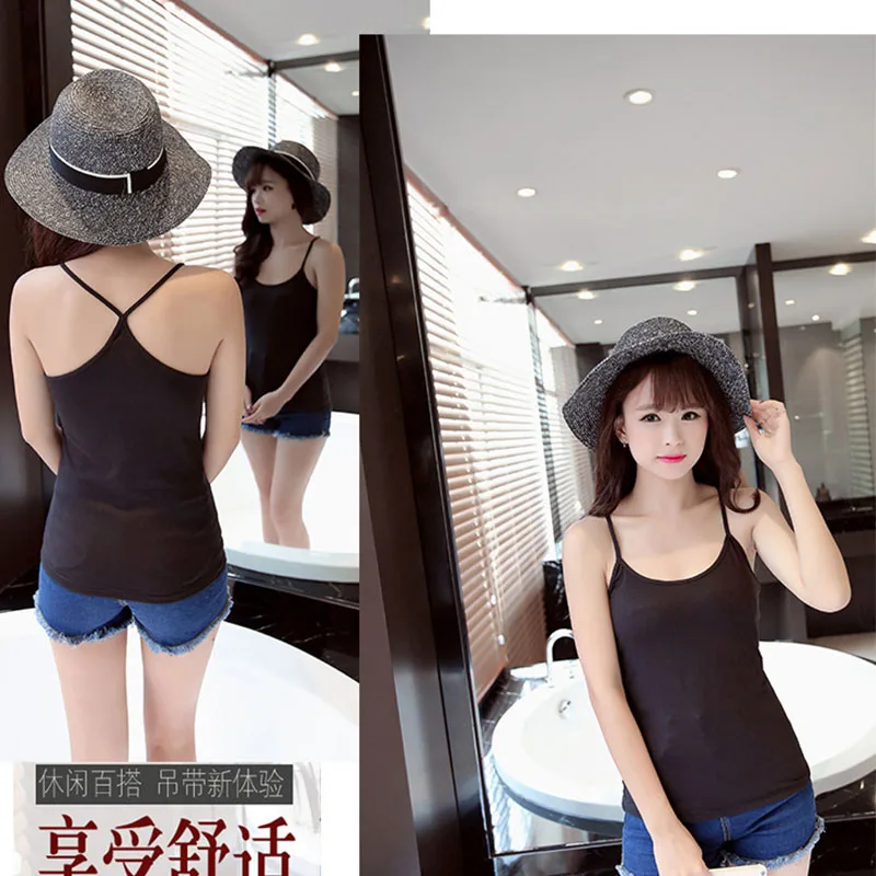 Новинка белые майки женские летние хлопковые топы Y Cross базовый жилет женская