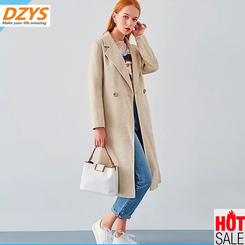 

2018 Double-sided cashmere coat girl autumn and winter high-end large-middle wool DZYS-CX small woolen coat