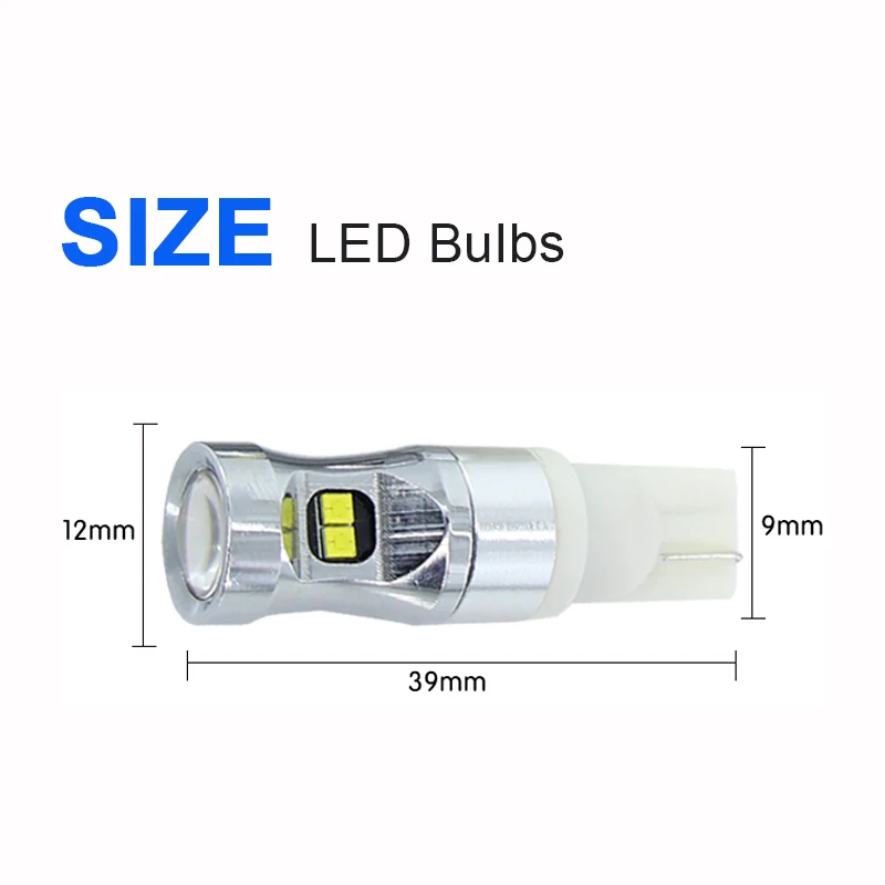 2X T10 W5W LED Canbus Белый габаритный парковочный фонарь для BMW mini Cooper F54 F55 F56 R50 R52 R53 R55 R56 R57