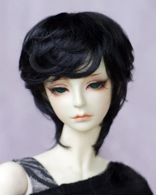 BJD кукольные парики из чистого черного искусственного мохера короткие парики для 1/3 1/4 BJD DD Кукла SD MSD Европейский стиль парики для волос аксессуары для кукол