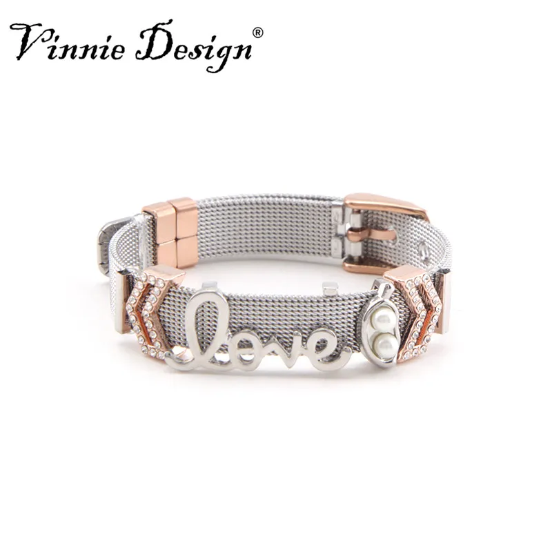 Vinnie дизайн ювелирных изделий Хранитель из нержавеющей стали сетки браслет