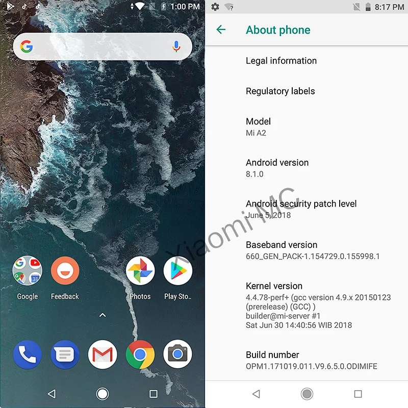 Глобальная версия Xiaomi Mi A2 4 ГБ 32 смартфон 20.0MP AI двойная камера 5 99 "18:9 полный