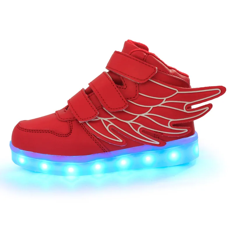 Новый мальчик в девушки светодиодные светящиеся детей shoes дышащий кроссовки usb