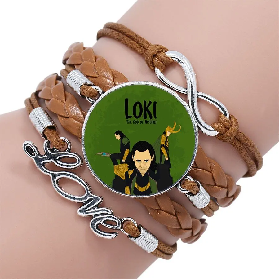Женские и мужские вечерние украшения Loki God of Mischief многослойный черный/коричневый