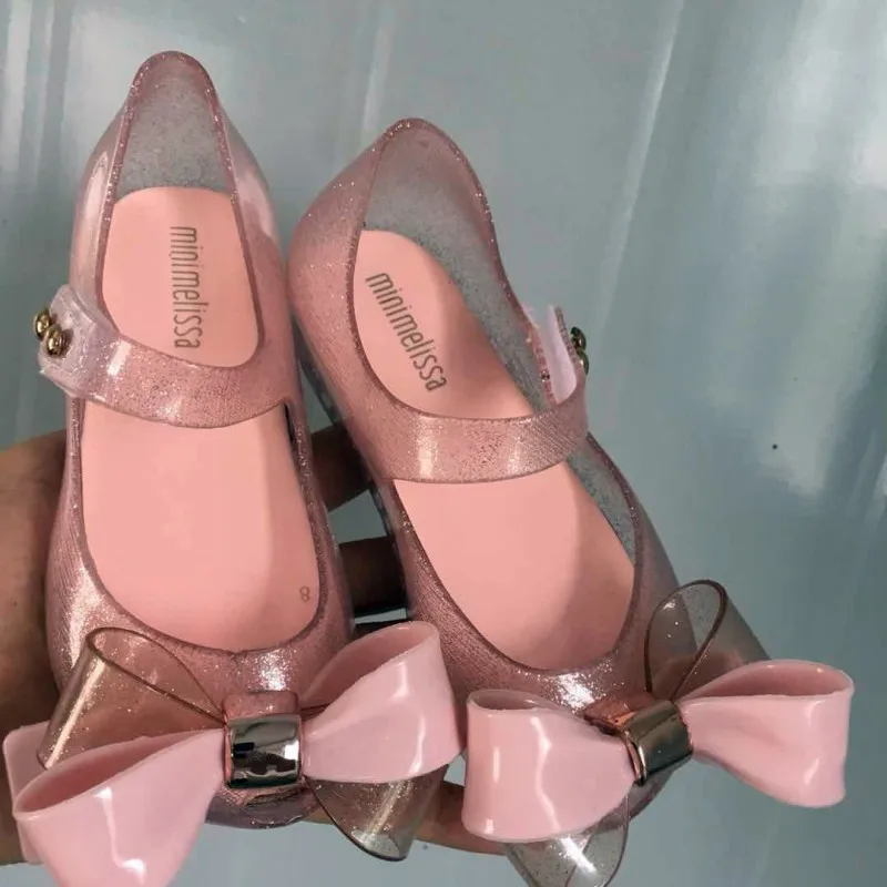 bowknot 3 Melissa/милые прозрачные сандалии с объемным бантом-бабочкой для девочек; Новинка года; детская обувь Melissa; детские сандалии; удобная обувь принцессы - Цвет: bowknot 3