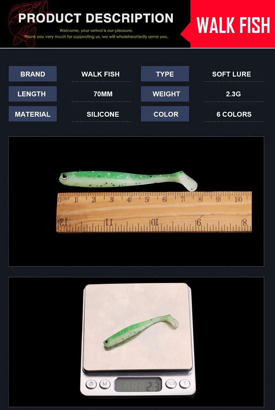 WALK FISH, 4 шт./лот, Мягкая приманка, приманка для рыбалки, Shad, червь, Iscas, искусственные, Pesca, силиконовая приманка, воблер, карп, приманки наживка