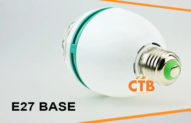3Вт RGB LED мини фонарики для вечеринки Е27 вращающаяся лампа дискотеки светодиодные